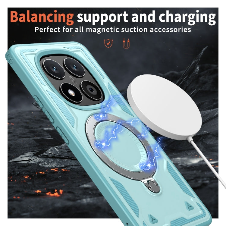 For Redmi Note 14 Pro / 14 Pro+ 5G PC Hybrid TPU Armor MagSafe Ring Holder Phone Case