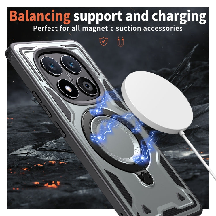 For Redmi Note 14 Pro / 14 Pro+ 5G PC Hybrid TPU Armor MagSafe Ring Holder Phone Case