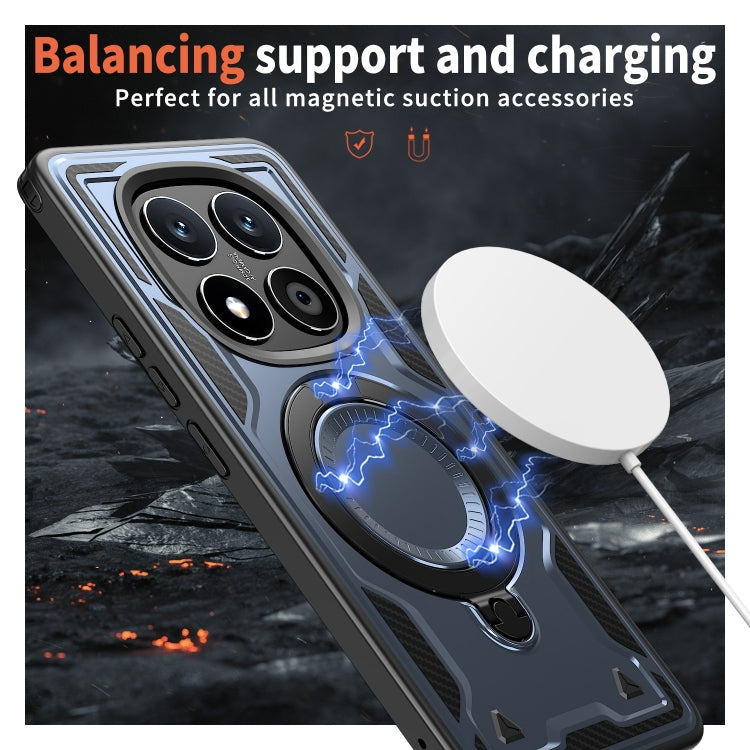 For Redmi Note 14 Pro / 14 Pro+ 5G PC Hybrid TPU Armor MagSafe Ring Holder Phone Case