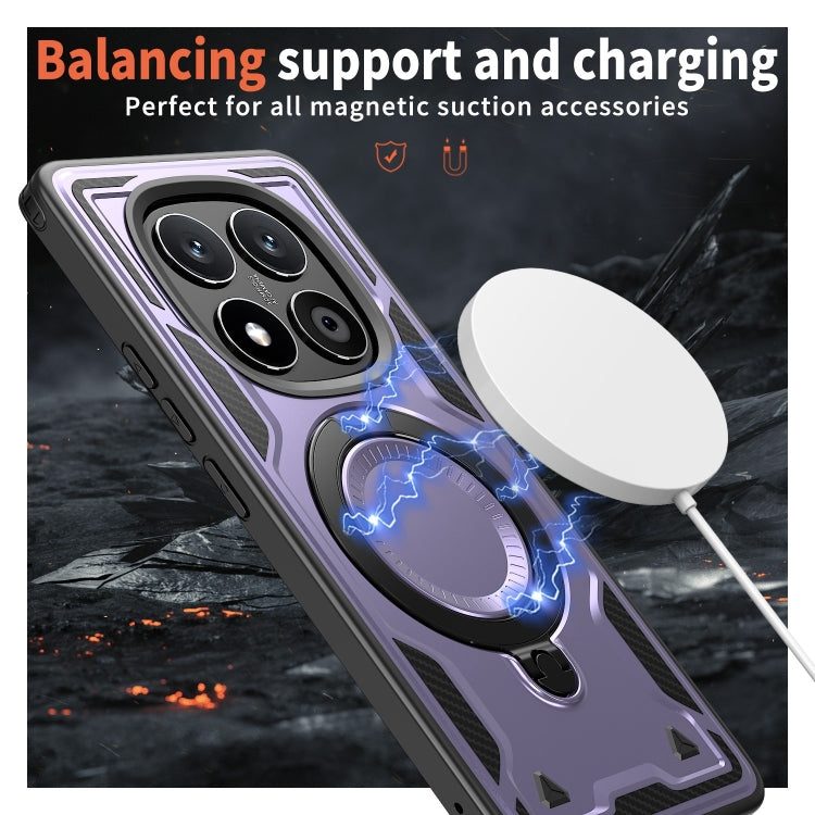 For Redmi Note 14 Pro / 14 Pro+ 5G PC Hybrid TPU Armor MagSafe Ring Holder Phone Case