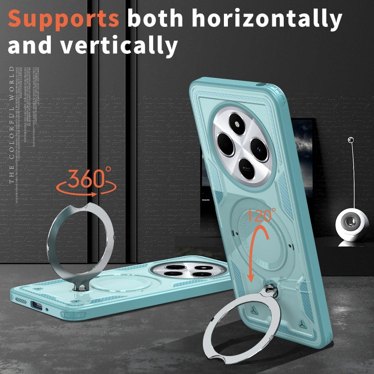For Redmi 14C 4G / 5G / 14R 5G PC Hybrid TPU Armor MagSafe Ring Holder Phone Case