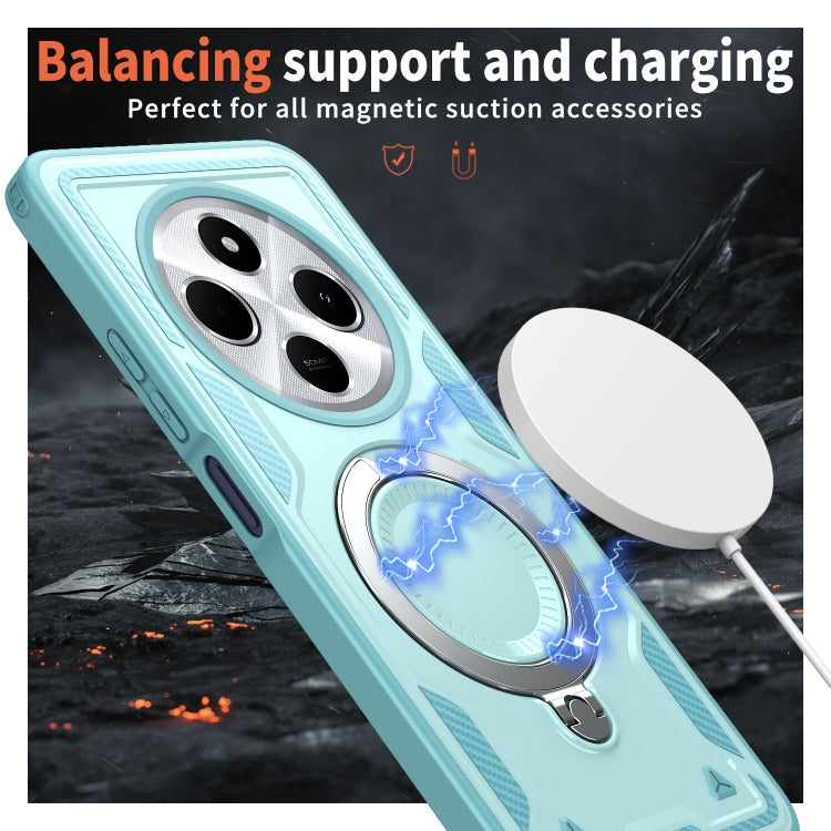For Redmi 14C 4G / 5G / 14R 5G PC Hybrid TPU Armor MagSafe Ring Holder Phone Case