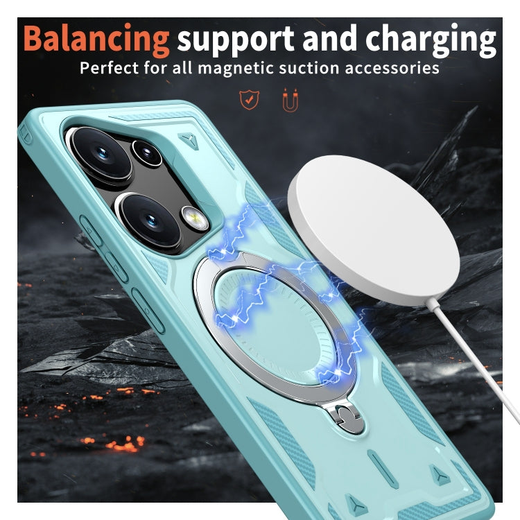 For Redmi Note 13 Pro 4G PC Hybrid TPU Armor MagSafe Ring Holder Phone Case