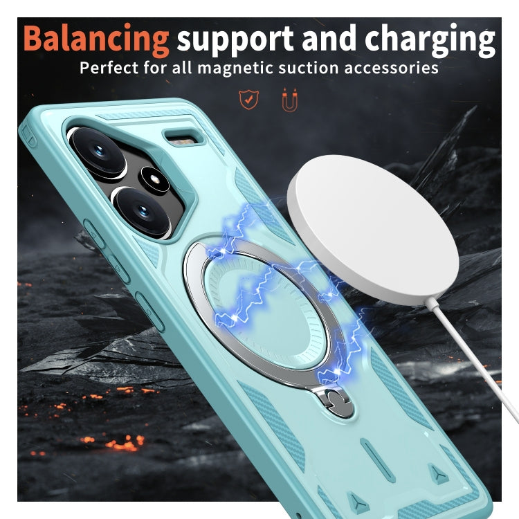 For Redmi Note 13 Pro+ PC Hybrid TPU Armor MagSafe Ring Holder Phone Case