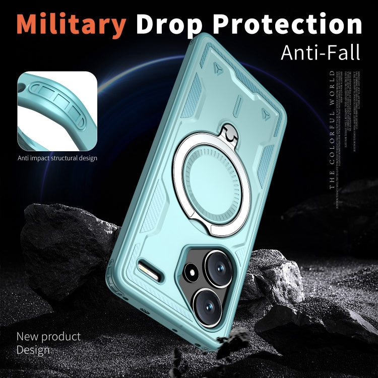 For Redmi Note 13 Pro+ PC Hybrid TPU Armor MagSafe Ring Holder Phone Case