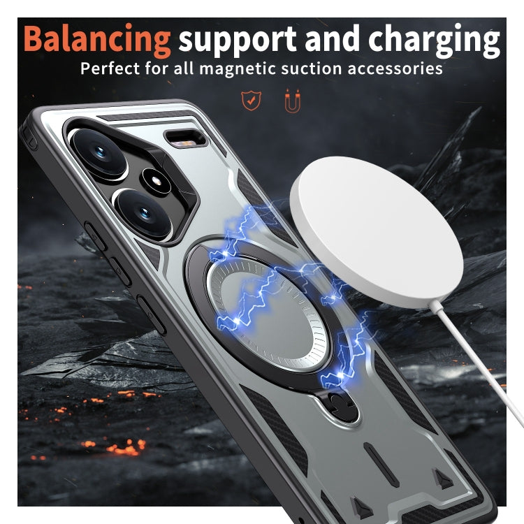 For Redmi Note 13 Pro+ PC Hybrid TPU Armor MagSafe Ring Holder Phone Case
