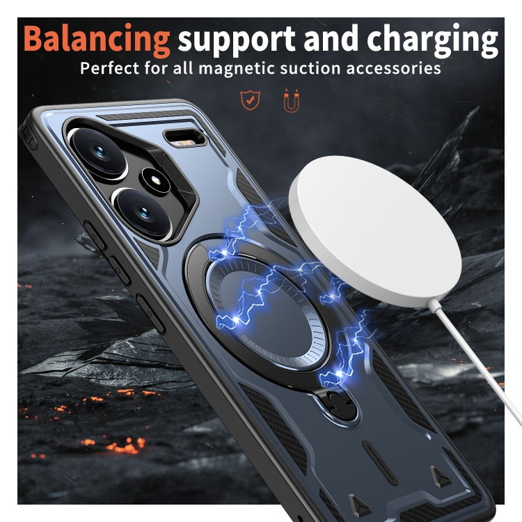 For Redmi Note 13 Pro+ PC Hybrid TPU Armor MagSafe Ring Holder Phone Case
