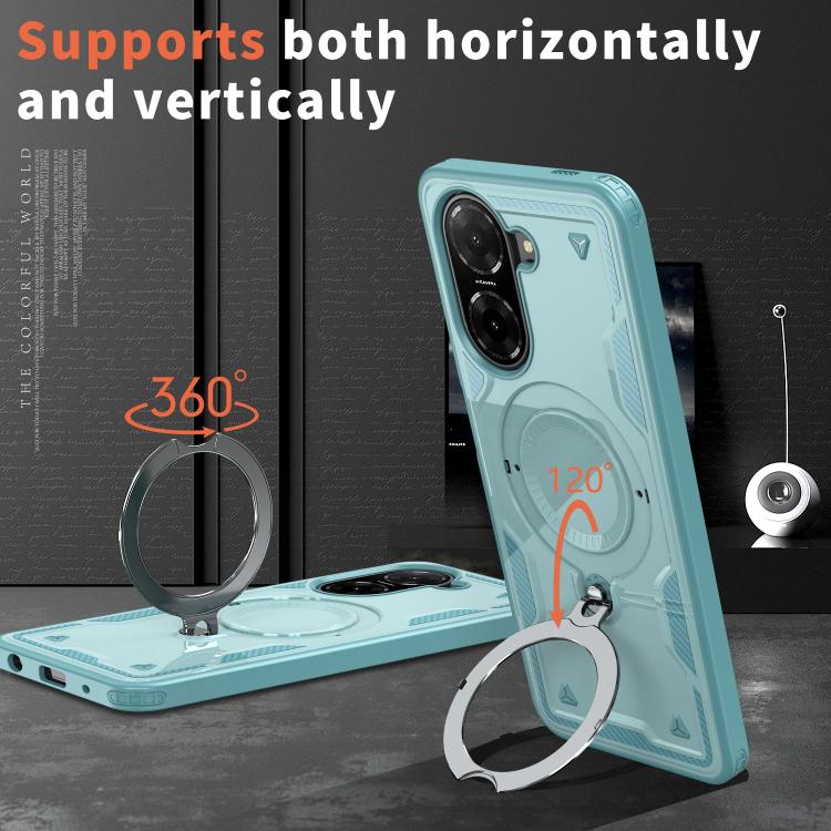 For Redmi A5 4G 171.7mm / Poco C71 PC Hybrid TPU Armor MagSafe Ring Holder Phone Case
