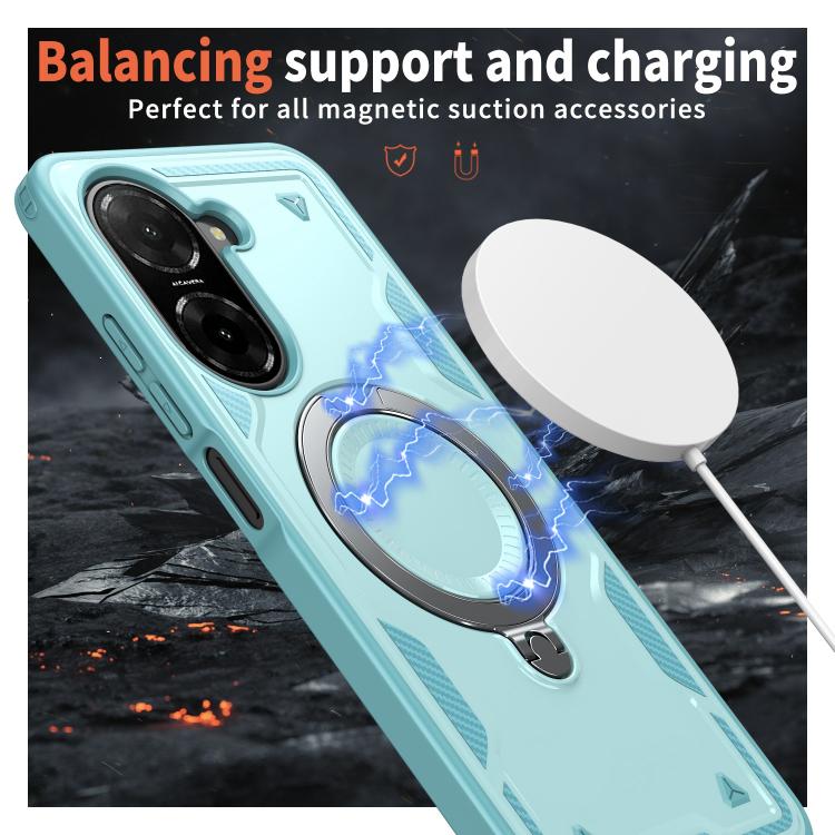 For Redmi A5 4G 171.7mm / Poco C71 PC Hybrid TPU Armor MagSafe Ring Holder Phone Case
