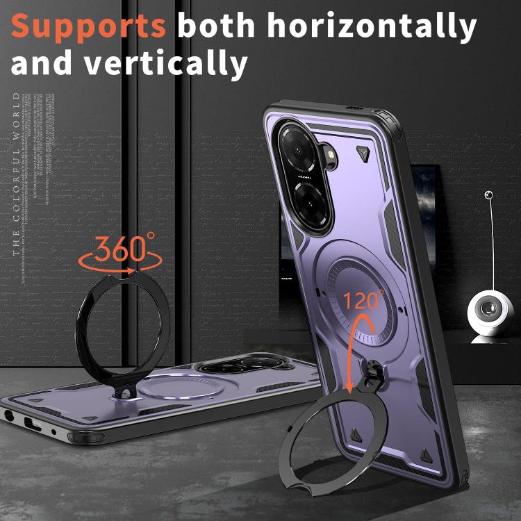 For Redmi A5 4G 171.7mm / Poco C71 PC Hybrid TPU Armor MagSafe Ring Holder Phone Case