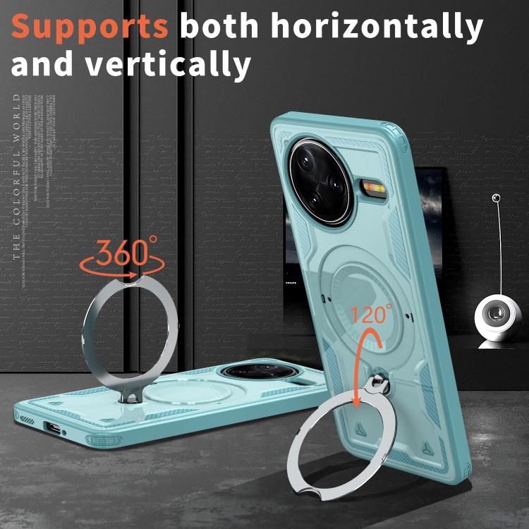 For Redmi K80 / K80 Pro PC Hybrid TPU Armor MagSafe Ring Holder Phone Case