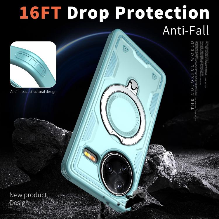 For Redmi K80 / K80 Pro PC Hybrid TPU Armor MagSafe Ring Holder Phone Case