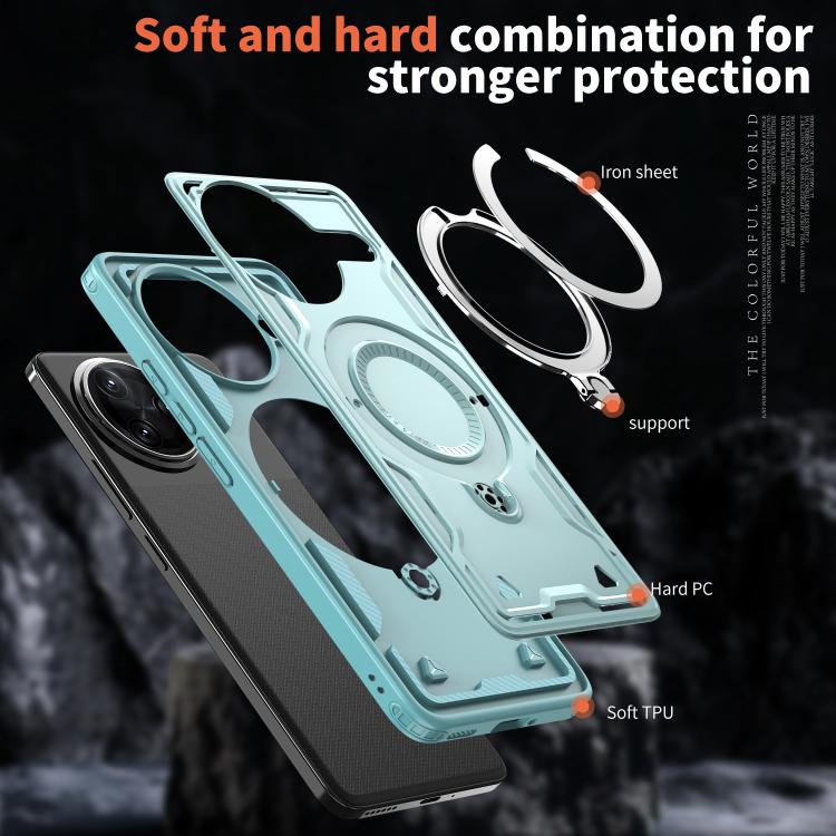 For Redmi K80 / K80 Pro PC Hybrid TPU Armor MagSafe Ring Holder Phone Case