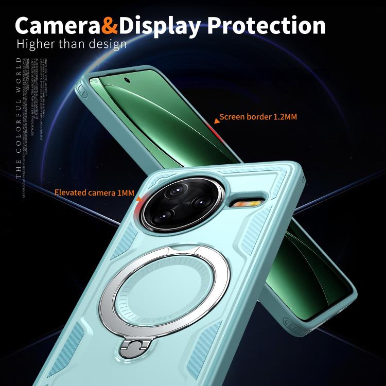 For Redmi K80 / K80 Pro PC Hybrid TPU Armor MagSafe Ring Holder Phone Case