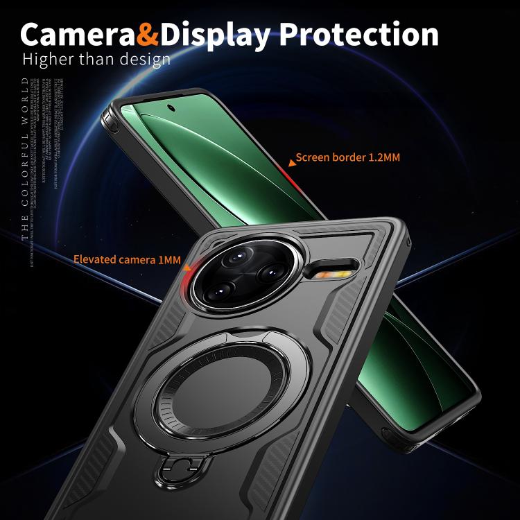 For Redmi K80 / K80 Pro PC Hybrid TPU Armor MagSafe Ring Holder Phone Case
