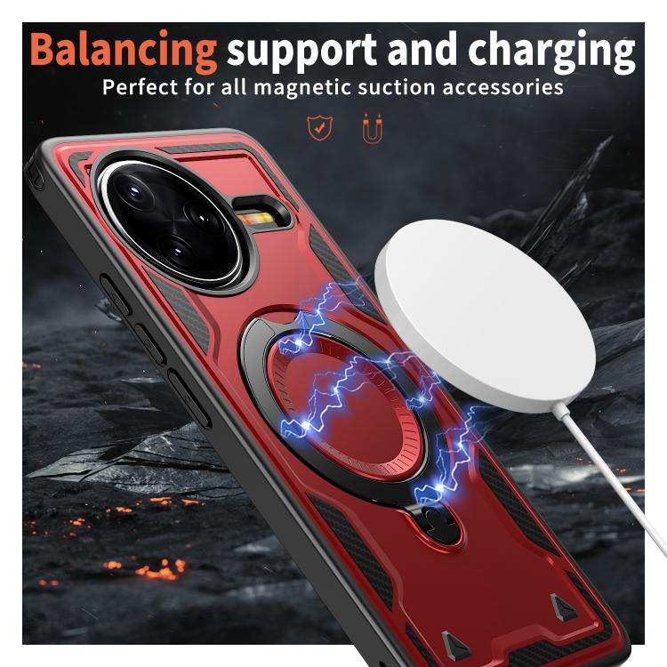 For Redmi K80 / K80 Pro PC Hybrid TPU Armor MagSafe Ring Holder Phone Case