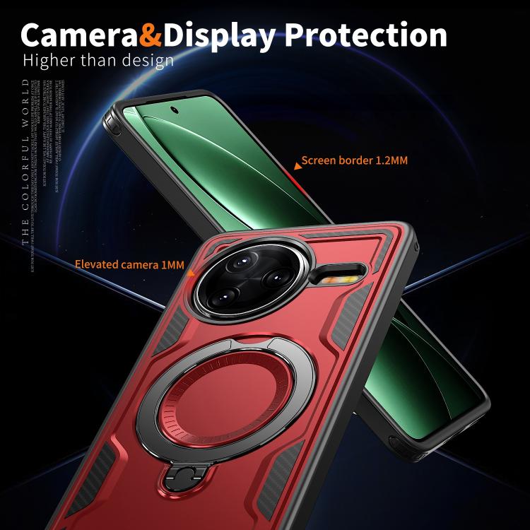 For Redmi K80 / K80 Pro PC Hybrid TPU Armor MagSafe Ring Holder Phone Case