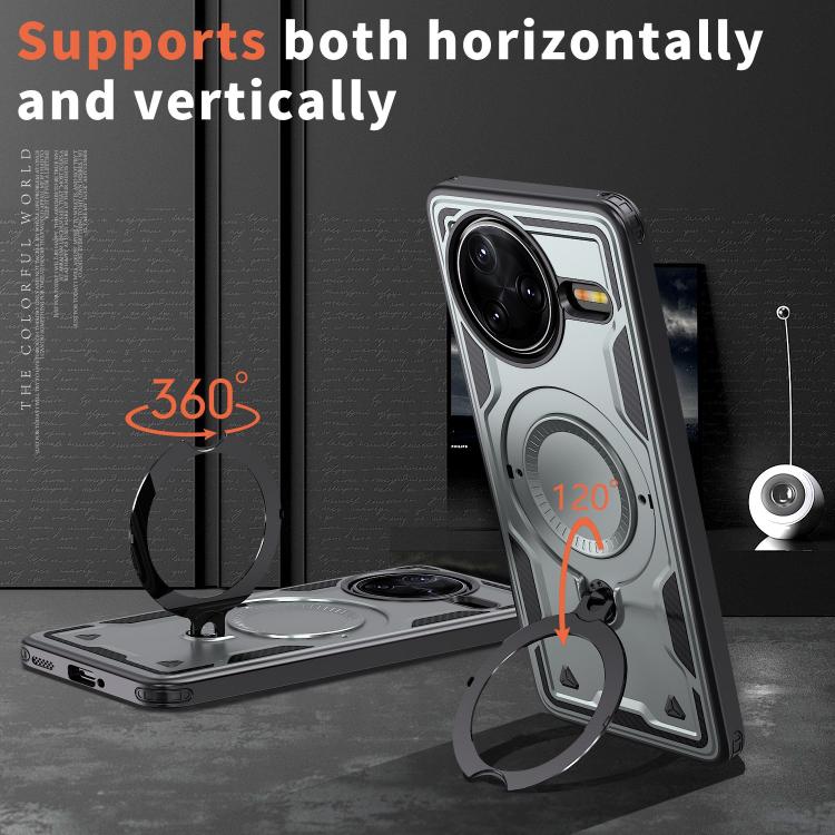 For Redmi K80 / K80 Pro PC Hybrid TPU Armor MagSafe Ring Holder Phone Case