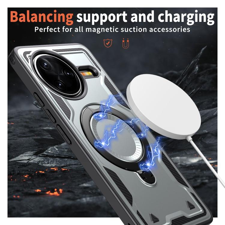 For Redmi K80 / K80 Pro PC Hybrid TPU Armor MagSafe Ring Holder Phone Case