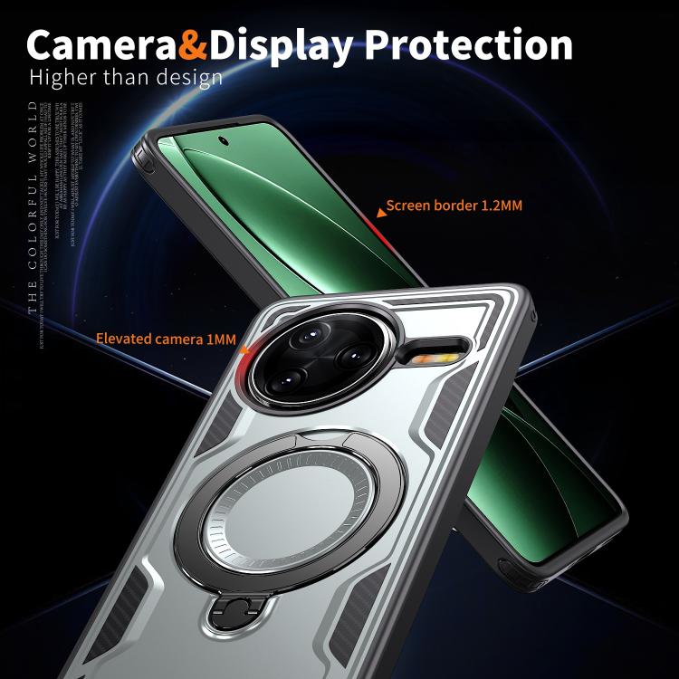 For Redmi K80 / K80 Pro PC Hybrid TPU Armor MagSafe Ring Holder Phone Case