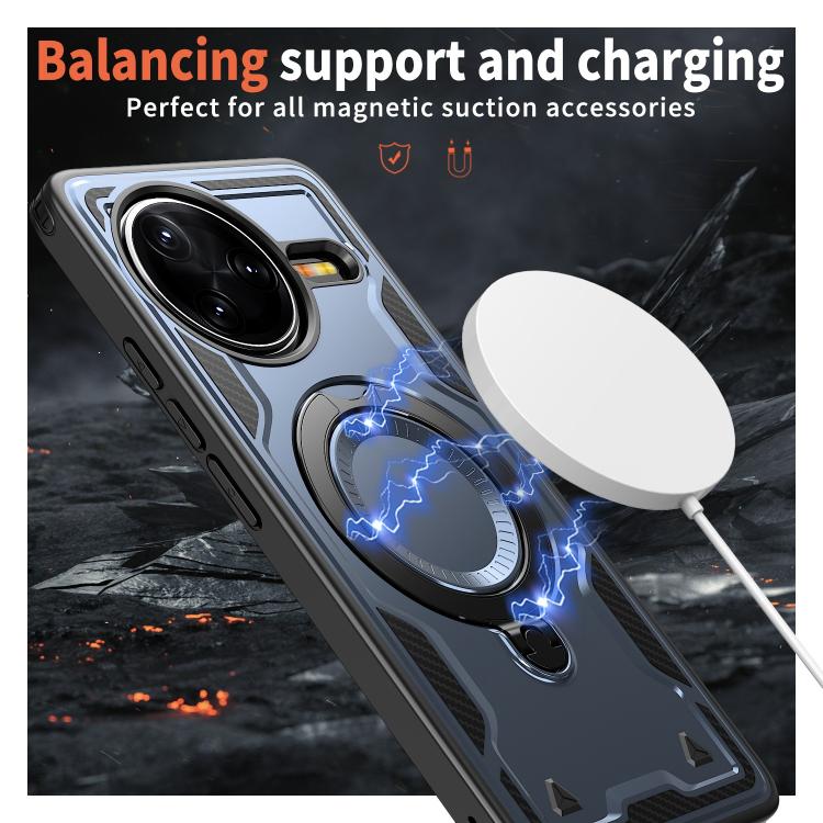 For Redmi K80 / K80 Pro PC Hybrid TPU Armor MagSafe Ring Holder Phone Case