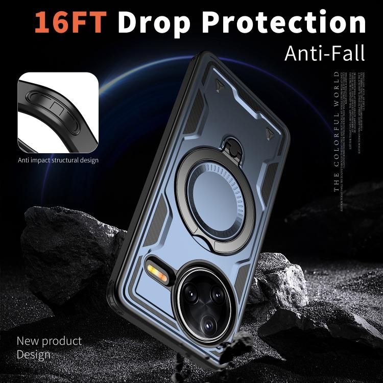 For Redmi K80 / K80 Pro PC Hybrid TPU Armor MagSafe Ring Holder Phone Case