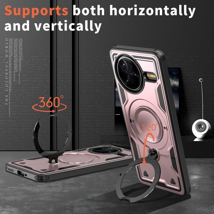 For Redmi K80 / K80 Pro PC Hybrid TPU Armor MagSafe Ring Holder Phone Case