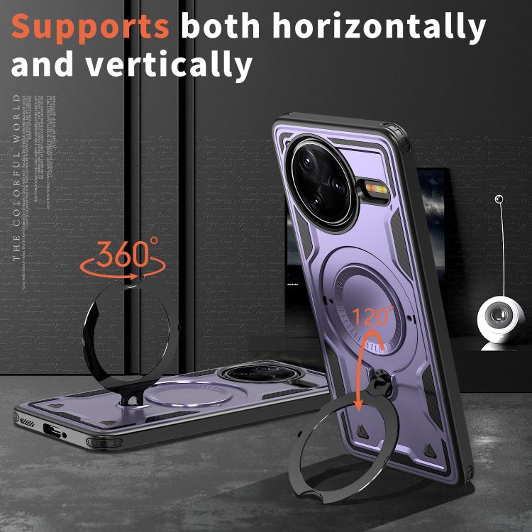 For Redmi K80 / K80 Pro PC Hybrid TPU Armor MagSafe Ring Holder Phone Case