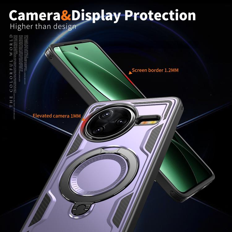 For Redmi K80 / K80 Pro PC Hybrid TPU Armor MagSafe Ring Holder Phone Case