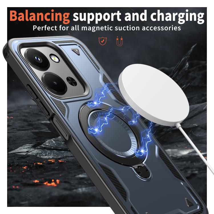For Redmi 15C 4G / 5G EU 173mm PC Hybrid TPU Armor MagSafe Ring Holder Phone Case