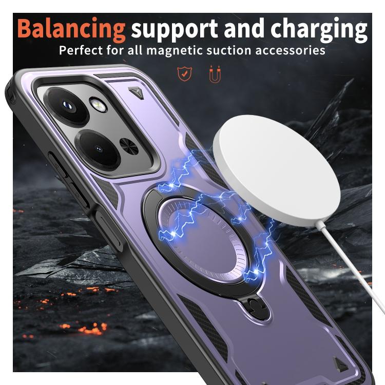 For Redmi 15C 4G / 5G EU 173mm PC Hybrid TPU Armor MagSafe Ring Holder Phone Case