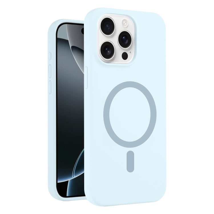 For iPhone 16 Pro Pure Color Liquid Silicone MagSafe Phone Case