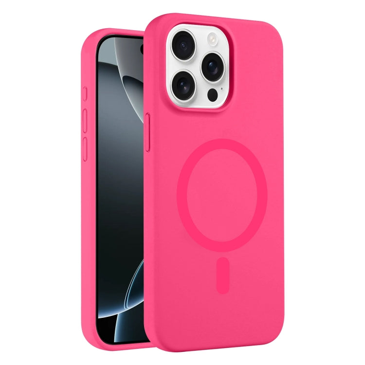 For iPhone 16 Pro Pure Color Liquid Silicone MagSafe Phone Case