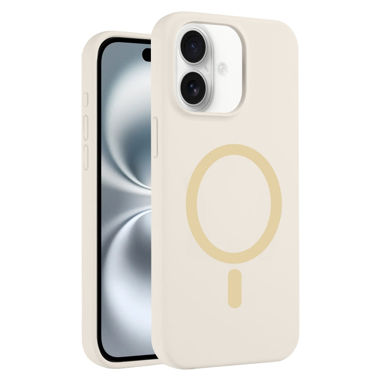 For iPhone 16 Plus Pure Color Liquid Silicone MagSafe Phone Case