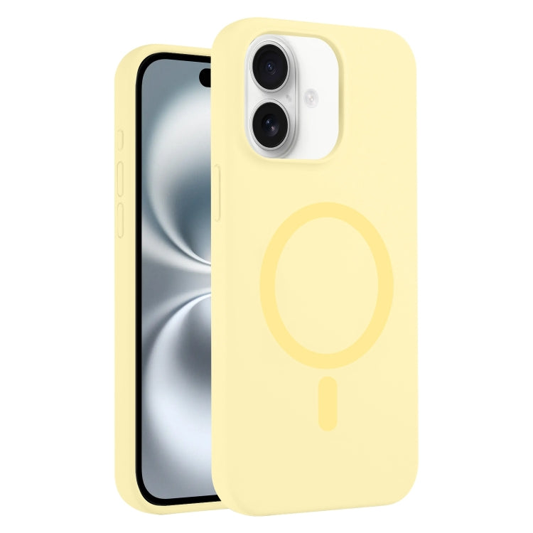 For iPhone 16 Plus Pure Color Liquid Silicone MagSafe Phone Case