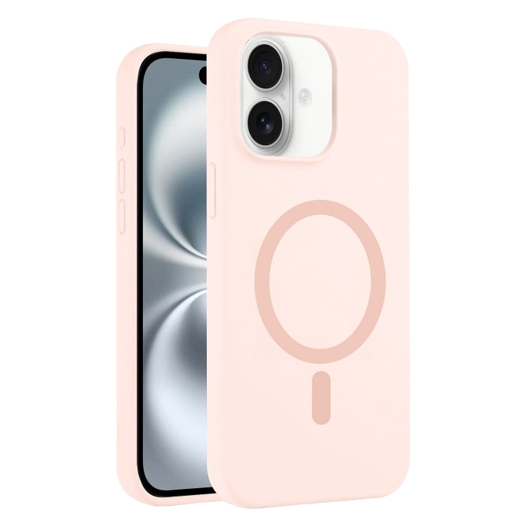 For iPhone 16 Plus Pure Color Liquid Silicone MagSafe Phone Case