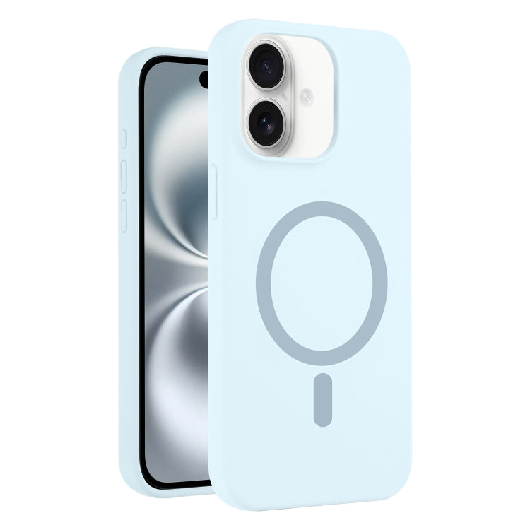 For iPhone 16 Plus Pure Color Liquid Silicone MagSafe Phone Case