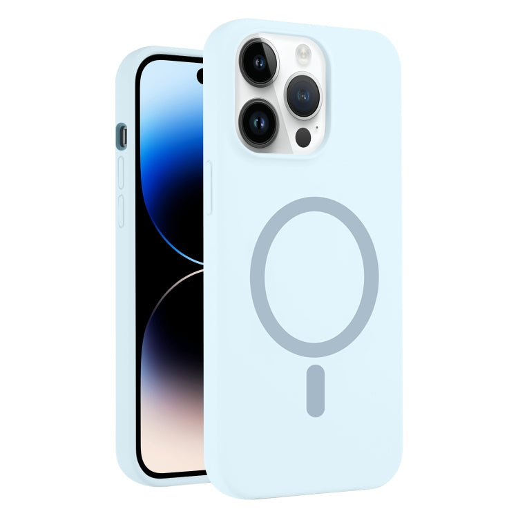 For iPhone 14 Pro Pure Color Liquid Silicone MagSafe Phone Case