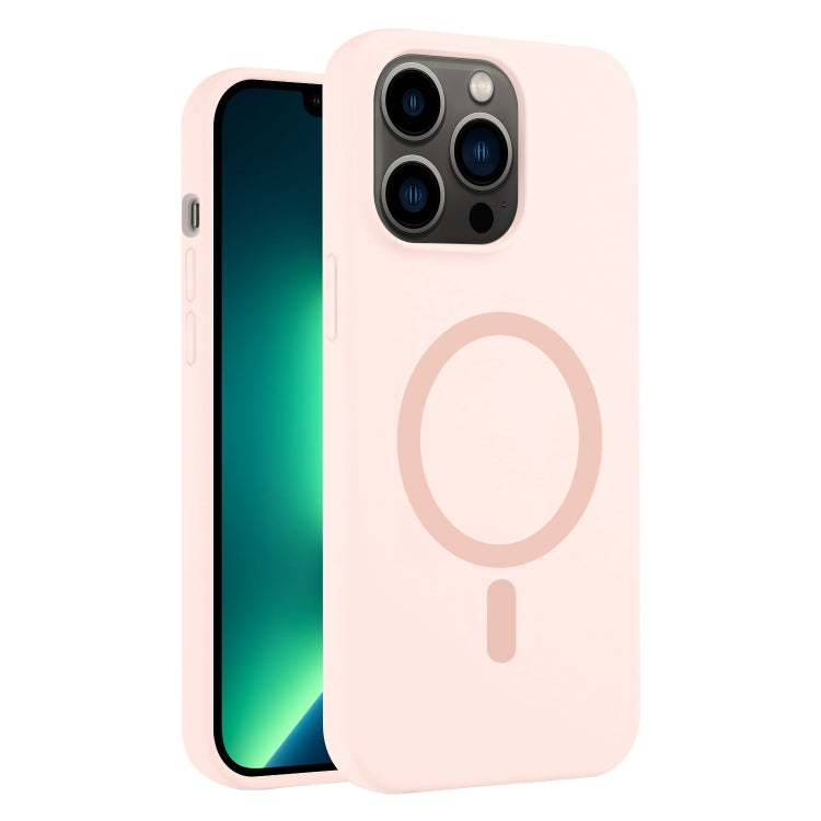 For iPhone 13 Pro Max Pure Color Liquid Silicone MagSafe Phone Case