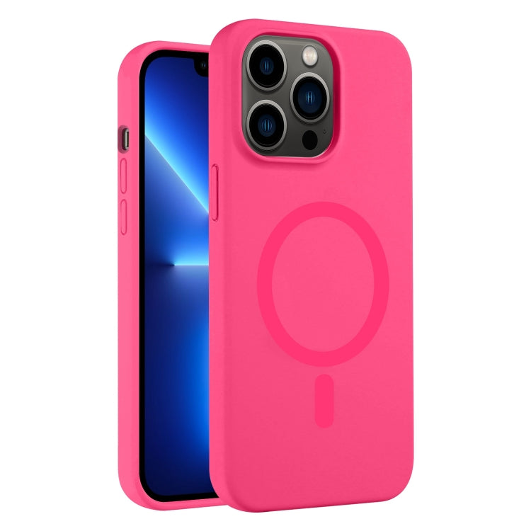 For iPhone 13 Pro Pure Color Liquid Silicone MagSafe Phone Case