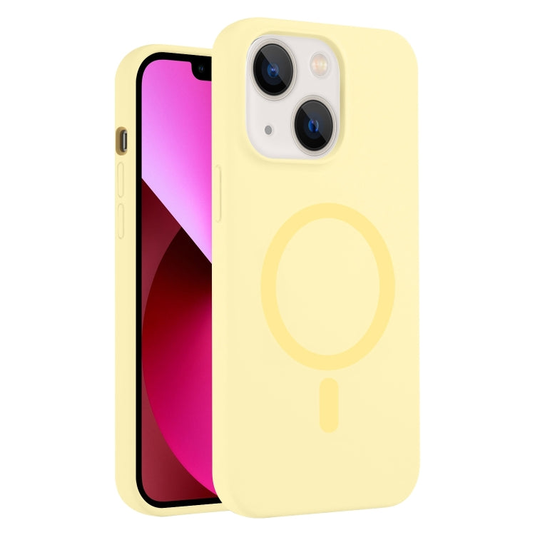For iPhone 13 Pure Color Liquid Silicone MagSafe Phone Case