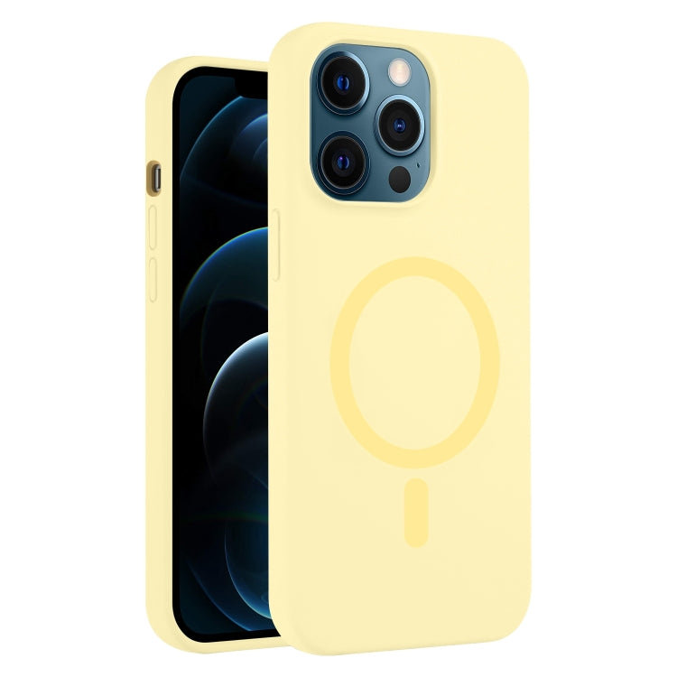 For iPhone 12 Pro Max Pure Color Liquid Silicone MagSafe Phone Case