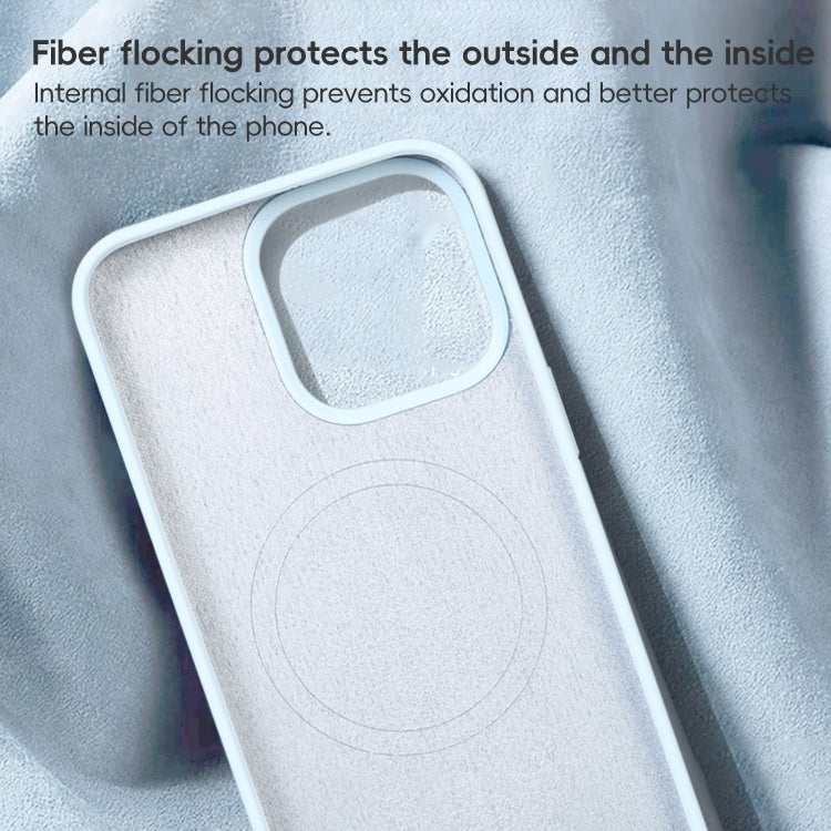 For iPhone 15 Pro Max Pure Color Liquid Silicone MagSafe Phone Case