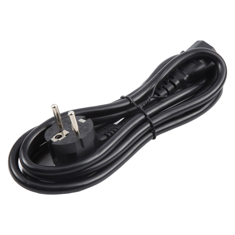 EU Plug Computer PC Power Cord 3 Pin Cable, Length:5m - Black
