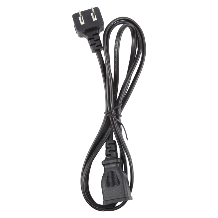 US Plug Computer PC Power 2 Pin Extension Cord, Length:1.5m - Black