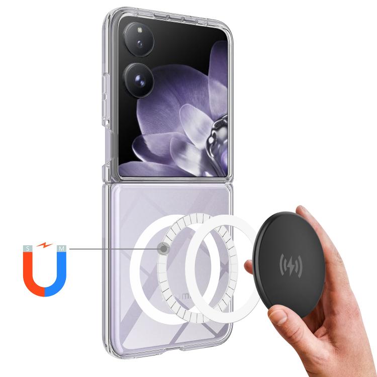For Xiaomi Mix Flip 2 Scratchproof PC Transparent MagSafe Phone Case - Transparent