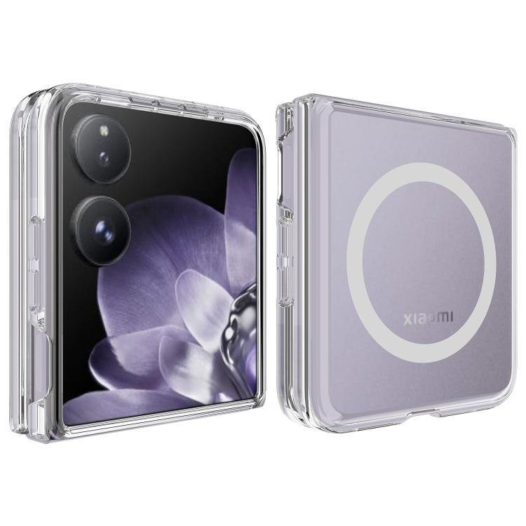 For Xiaomi Mix Flip 2 Scratchproof PC Transparent MagSafe Phone Case - Transparent