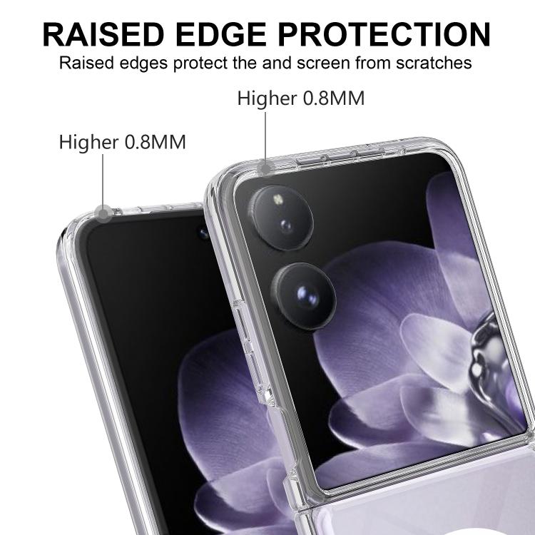 For Xiaomi Mix Flip 2 Scratchproof PC Transparent MagSafe Phone Case - Transparent