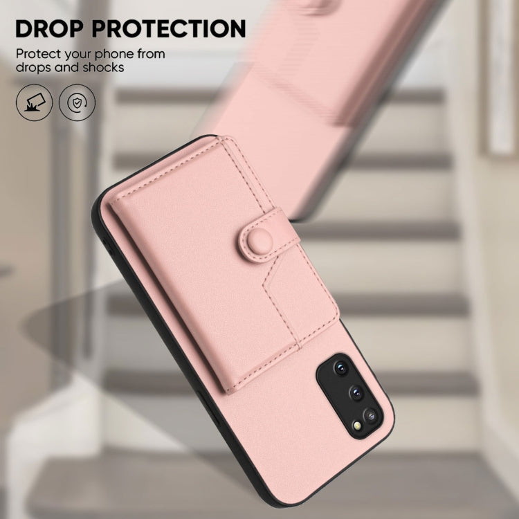 For Samsung Galaxy S20 FE Button Card Bag RFID Anti-theft Phone Case