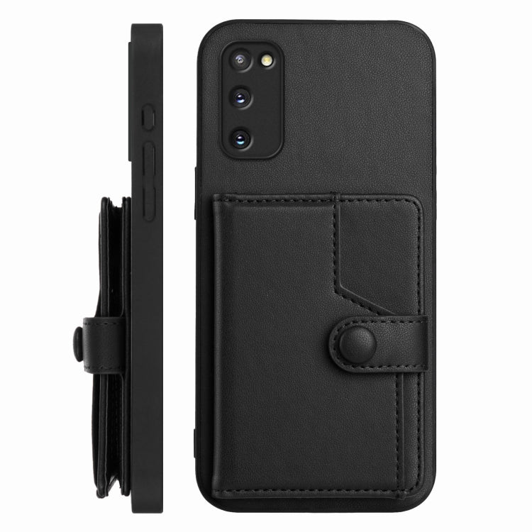 For Samsung Galaxy S20 FE Button Card Bag RFID Anti-theft Phone Case